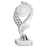 SILVER 'OLYMPIC' HOLDER ASSEMBLED ON MARBLE (2in CENTRE) - 7in